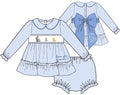 Love You Forever Bloomers Set - Baby Blue